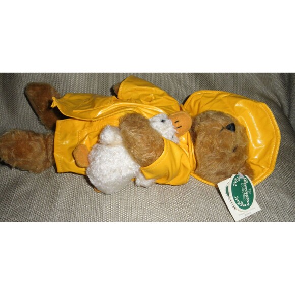 NEW BY TOBY, 2001 VINTAGE BEARINGTON PLUSH 13" TEDDY BEAR "DONALD" WITH DUCK - Picture 7 of 12